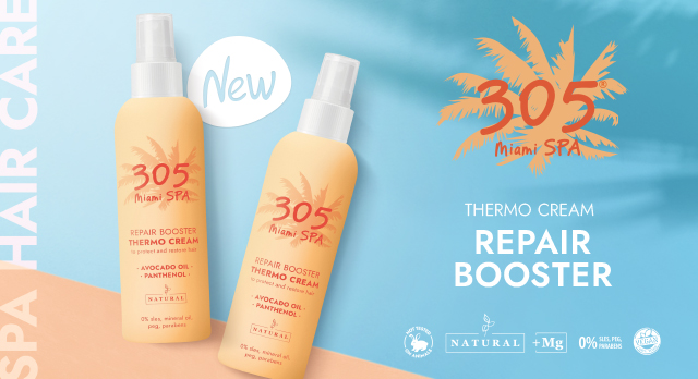 НОВИНКИ! REPAIR BOOSTER THERMO CREAM с маслом авокадо, пантенолом и протеинами шелка от бренда «305 Miami SPA»