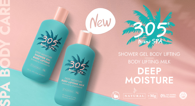 НОВИНКИ! DEEP MOISTURE SHOWER GEL BODY LIFTING SEAWEED & LEMONGRAS и BODY LIFTING MILK AVOCADO & LEMONGRASS от бренда «305 Miami SPA»