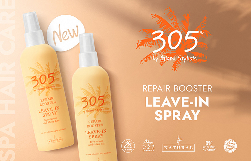 НОВИНКА! REPAIR BOOSTER LEAVE-IN SPRAY от бренда «305 by Miami Stylist»
